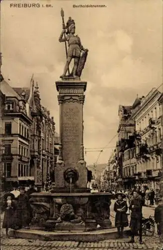 Ak Freiburg im Breisgau, Bertholdsbrunnen