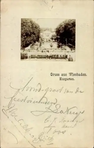 Ak Wiesbaden in Hessen, Kurgarten