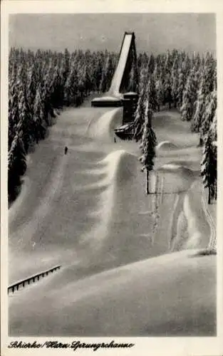 Ak Schierke Wernigerode im Harz, Sprungschanze