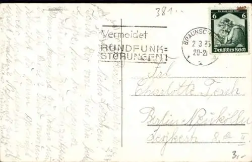 Ak Braunschweig in Niedersachsen, Weberstraße und Andreaskirche