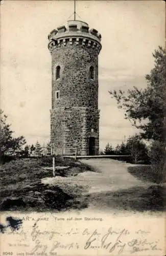 Ak Goslar am Harz, Steinberg, Turm