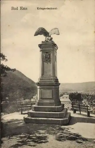 Ak Bad Ems an der Lahn, Kriegerdenkmal