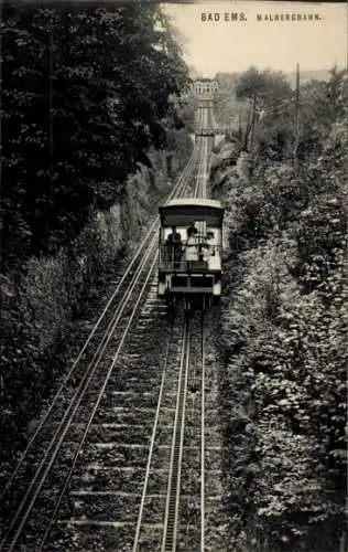 Ak Bad Ems im Rhein Lahn Kreis, Malbergbahn