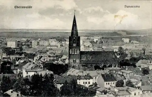 Ak Eberswalde in der Mark, Panorama, Kirche