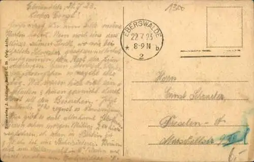 Ak Eberswalde in Brandenburg, Panorama mit Kirche