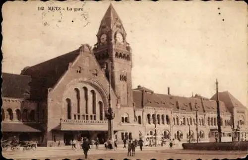 Ak Metz Moselle, Bahnhof