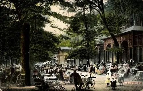 Ak Bad Harzburg in Niedersachsen, Unter den Eichen, Gasthaus, Garten