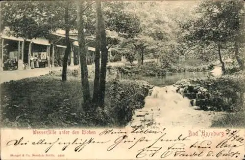 Ak Bad Harzburg am Harz, Wasserfälle unter den Eichen