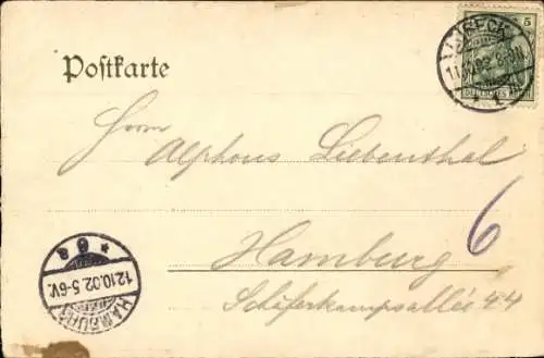 Ak Hansestadt Lübeck, Marktplatz, Kirche