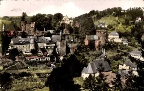 Ak Monschau Montjoie in der Eifel, Teilansicht, Burg