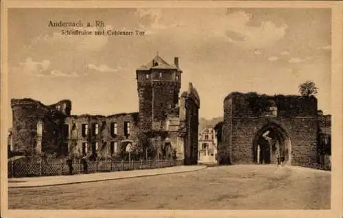 Ak Andernach am Rhein, Schlossruine, Koblenzer Tor