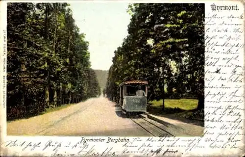 Ak Bad Pyrmont in Niedersachsen, Bergbahn