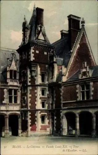 Ak Blois Loir et Cher, Teilansicht vom Schloss