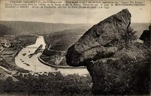 Ak Château Regnault Ardennes, Panorama, Felsen