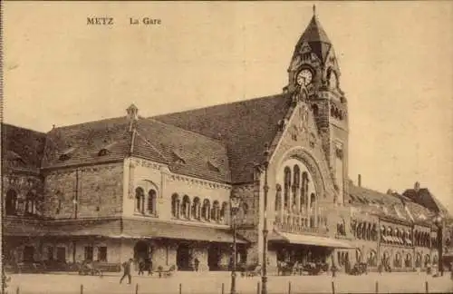 Ak Metz Moselle, Bahnhof