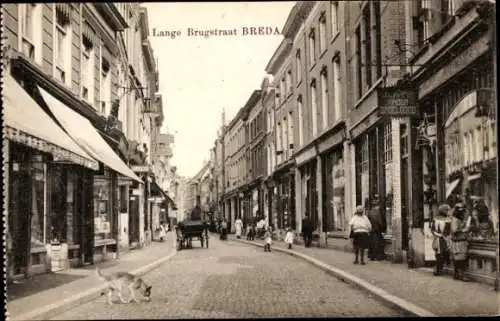 Ak Breda Nordbrabant Niederlande, Lange Brugstraat