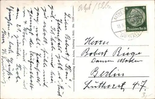 Ak Polanica Zdrój Bad Altheide Schlesien, Herzbad Altheide, Bildercollage, Kurhaus, Großer Sprudel