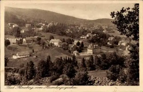 Ak Świeradów Zdrój Bad Flinsberg Schlesien, Blick vom Haumberge