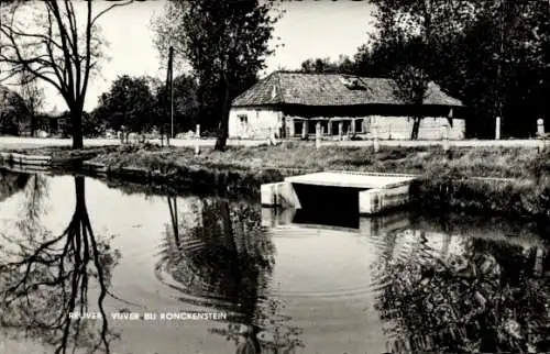 Ak Reuver Limburg Niederlande,  Haus, Kanal, Bäume