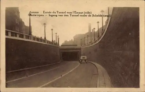 CPA Anvers Anvers Flandre, Entrée du Tunnel vers l'Escaut