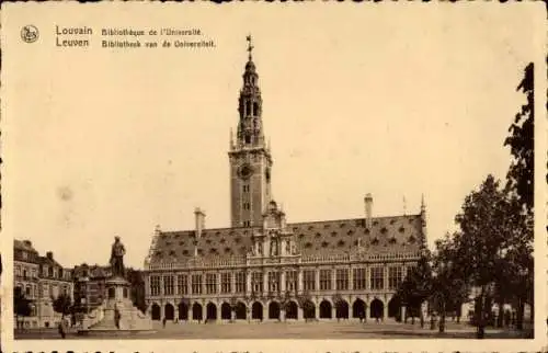 Ak Louvain Flämisch Brabant, Bibliothèque, l'Université