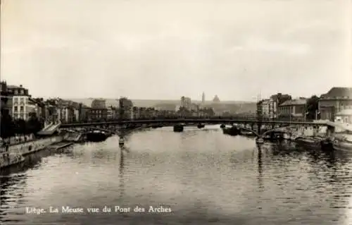 CPA Liège Liège Wallonie, La Meuse vue du Pont des Arches