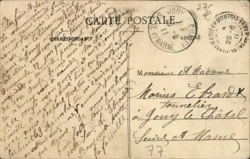 CPA Donnemarie en Montois Seine et Marne, Fête à la Porte de Provins