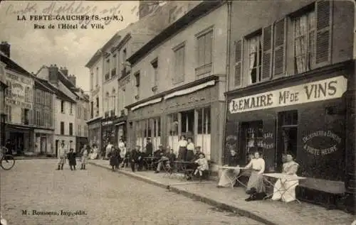 Ak La Ferté Gaucher Seine et Marne, Rue de l'Hôtel de Ville, Lemaire de Vins