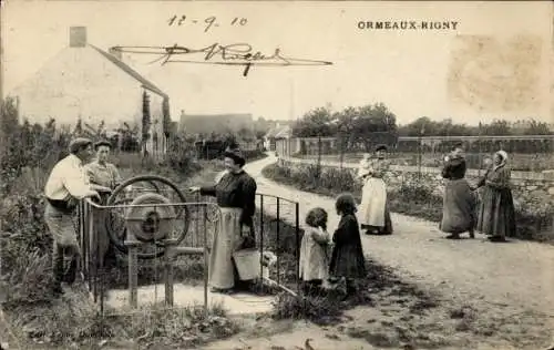 CPA Nesles Lumigny Nesles Ormeaux Seine et Marne, point d'eau