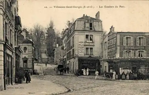 CPA Villeneuve Saint Georges Val de Marne, Escaliers du Parc