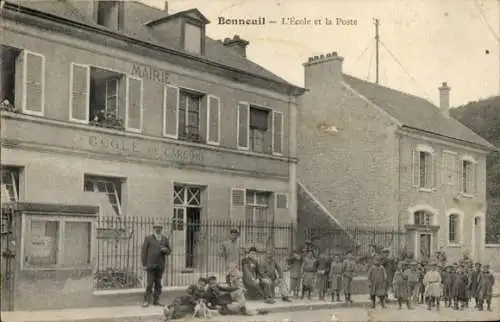 CPA Bonneuil-sur-Marne Val de Marne, École et la Poste