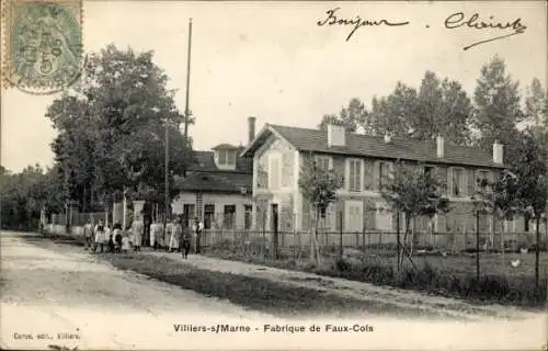 CPA Villiers sur Marne Val de Marne, Fabrique de Faux-Cols