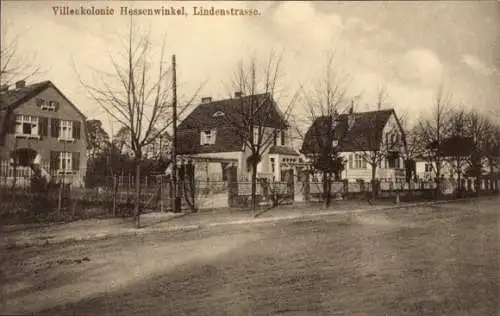 Ak Berlin Köpenick Rahnsdorf Hessenwinkel, Villenkolonie, Lindenstraße