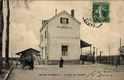 CPA Moissy Cramayel Seine et Marne, Gare de Lieusaint