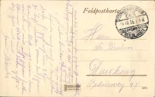 Ak Vrizy Vouziers Ardennes, Straßenpartie