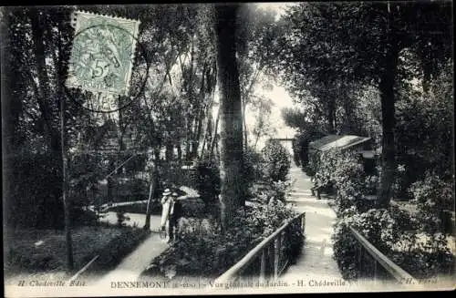 Ak Dennemont Yvelines, Vue Générale du Jardin H. Chédeville