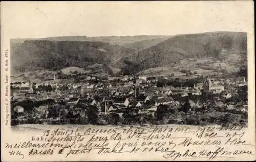 Ak Lahr im Schwarzwald Baden, Blick über den Ort