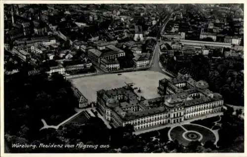 Ak Würzburg am Main Unterfranken, Residenz, Fliegeraufnahme