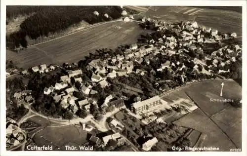 Ak Catterfeld Leinatal in Thüringen, Fliegeraufnahme