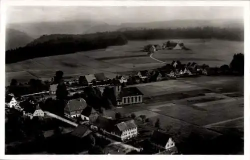 Ak Schömberg Loßburg im Schwarzwald, Fliegeraufnahme