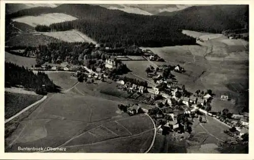 Ak Buntenbrock Clausthal Zellerfeld, Fliegeraufnahme