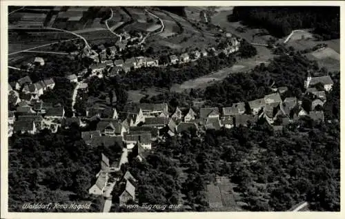 Ak Walddorf Altensteig im Schwarzwald Württemberg, Fliegeraufnahme