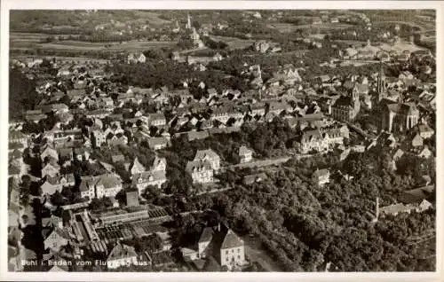 Ak Bühl in Baden Schwarzwald, Fliegeraufnahme