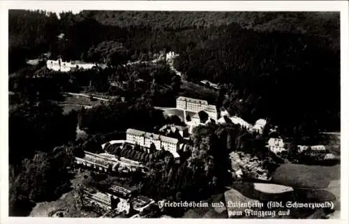 Ak Friedrichsheim Malsburg Marzell im Schwarzwald, Fliegeraufnahme, Luisenheim