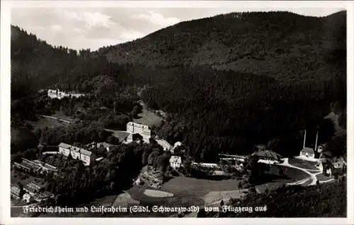 Ak Friedrichsheim Malsburg Marzell im Schwarzwald, Fliegeraufnahme, Luisenheim