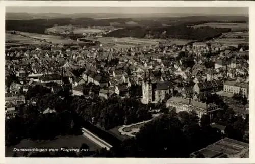 Ak Donaueschingen im Schwarzwald, Fliegeraufnahme