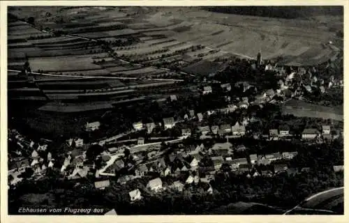 Ak Ebhausen im Schwarzwald Württemberg, Fliegeraufnahme