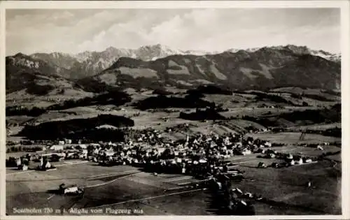 Ak Sonthofen im Oberallgäu Schwaben, Fliegeraufnahme