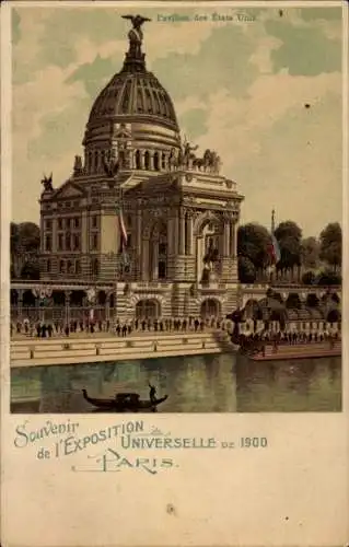 Litho Paris, Exposition Universelle de 1900, Pavillon des Etats Unis