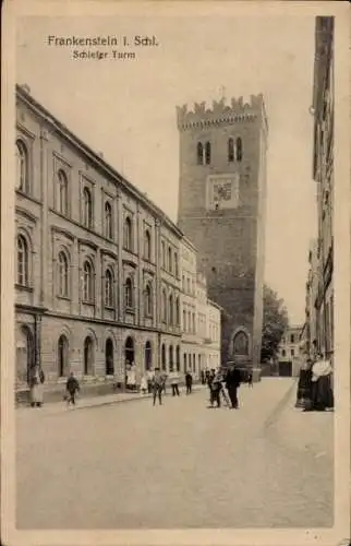 Ak Ząbkowice Śląskie Frankenstein Schlesien, Schiefer Turm